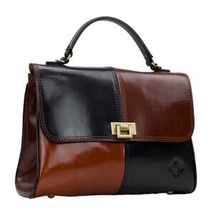 Patricia Nash handbag crossbody bag Yoeky Top Handle NEW Black/ tan